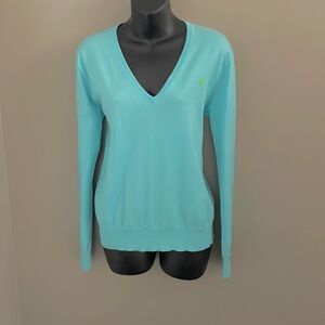 Polo Ralph Lauren Aqua Pima Cotton Sweater